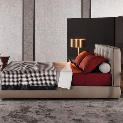 Aren Linen Fabric Modern Bed Frame